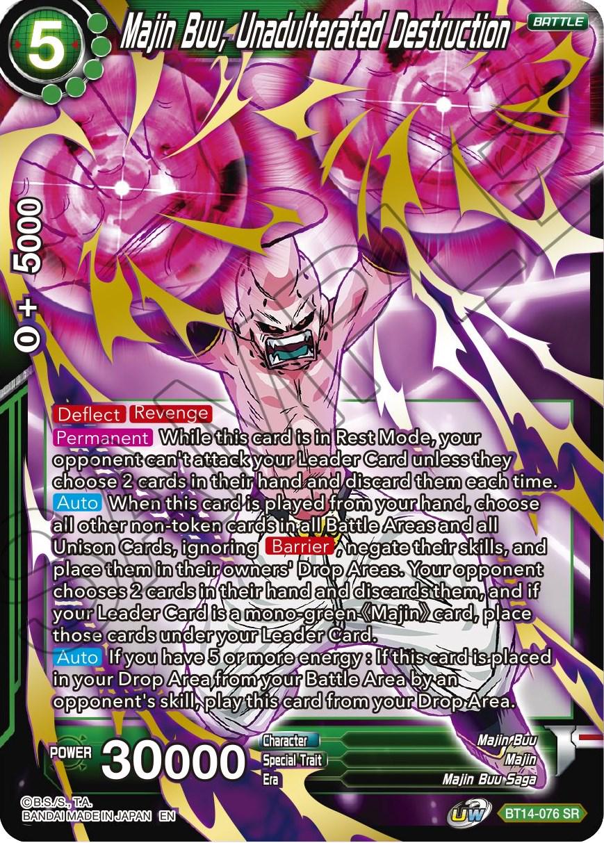 Majin Buu, Unadulterated Destruction BT14-076 Dragon Ball Super Cross Spirits