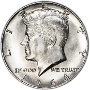 1964 [TYPE 1] Coins Kennedy Half Dollar