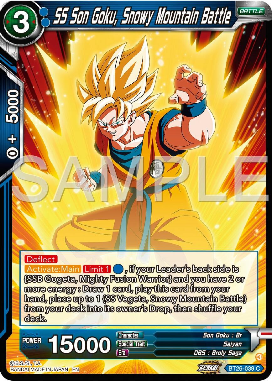 SS Son Goku, Snowy Mountain Battle BT26-039 Dragon Ball Super Ultimate Advent