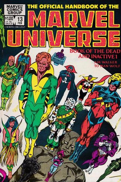 Official Handbook of the Marvel Universe #13 (1984) Comic Books Official Handbook of the Marvel Universe