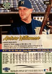 Rear | Antone Williamson Baseball Cards 1998 Ultra