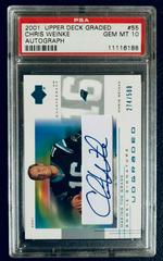 Chris Weinke [Autograph] #55 Football Cards 2001 Upper Deck Graded Prices