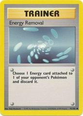 Shadowless Trainer Energy Removal Details about   Pokemon cards base set 
