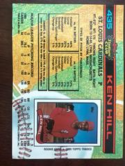 Back Of Card | Ken Hill Baseball Cards 1991 Stadium Club