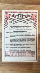No 3B In Stats Heads Reverse | Del Unser [No 3B in Stats Heads] Baseball Cards 1981 Donruss