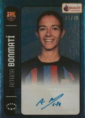 Aitana Bonmati [Autograph Blue] #85 Soccer Cards 2022 Topps Merlin Heritage 98 UEFA Prices