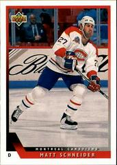 Mathieu Schneider Hockey Cards 1993 Upper Deck Prices