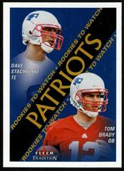 Dave Stachelski, Tom Brady Football Cards 2000 Fleer Prices