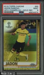 Jadon Sancho [Gold Refractor] Soccer Cards 2018 Topps Chrome UEFA Champions League Prices