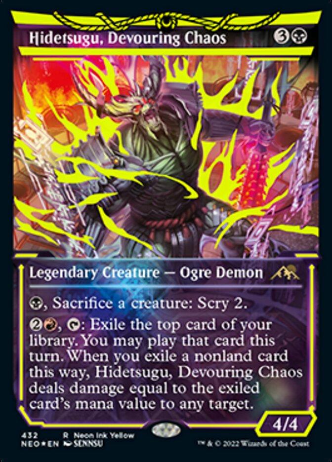 Hidetsugu, Devouring Chaos [Neon Yellow] #432 Prices | Magic Kamigawa ...