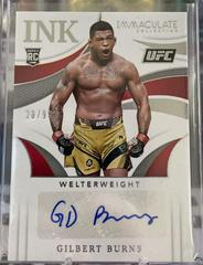 Gilbert Burns #II-GBN Ufc Cards 2021 Panini Immaculate UFC Ink Autographs Prices