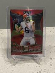 Baker Mayfield [Red] #CA-BMA Football Cards 2021 Panini Playoff Call to Arms Prices
