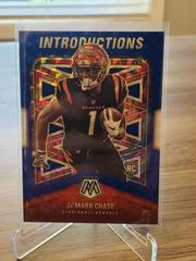 Ja'Marr Chase [Blue] #I-7 Football Cards 2021 Panini Mosaic Introductions Prices