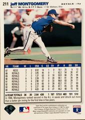Rear | Jeff Montgomery Baseball Cards 1995 Collector's Choice Se