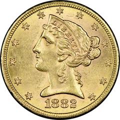 1882 S Coins Liberty Head Half Eagle Prices