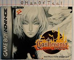 Manual  | Castlevania Aria of Sorrow GameBoy Advance