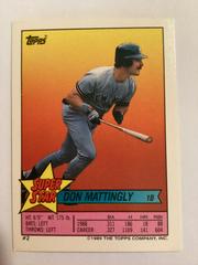 Don Mattingly #2 Baseball Cards 1989 Topps Stickercards Blank Back Prices
