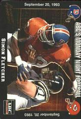 Simon Fletcher Football Cards 1993 Action Packed Monday Night Football Prices