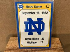 1982 Michigan Football Cards 1990 Notre Dame Collegiate Collection Prices