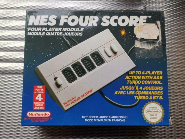 Official Nintendo NES Four order Score 4-Player Controller Adapter Turbo NES-034