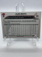 Back Of Card | Alec Bohm Baseball Cards 2022 Topps