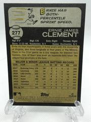 Back Of Card | Ernie Clement Baseball Cards 2022 Topps Heritage