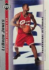 LeBron James #15 Basketball Cards 2003 Upper Deck Phenomenal Beginning Prices