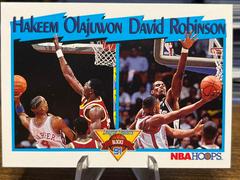 Blocks League Ldrs. H.Olajuwon, D.Robinson #309 Basketball Cards 1991 Hoops Prices