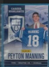 PEYTON MANNING #1 Football Cards 2012 Panini Super Bowl XLVI Career Highlights Prices