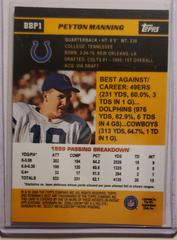 BACK | PEYTON MANNING [BLUE] Football Cards 2000 Bowman's Best Bets