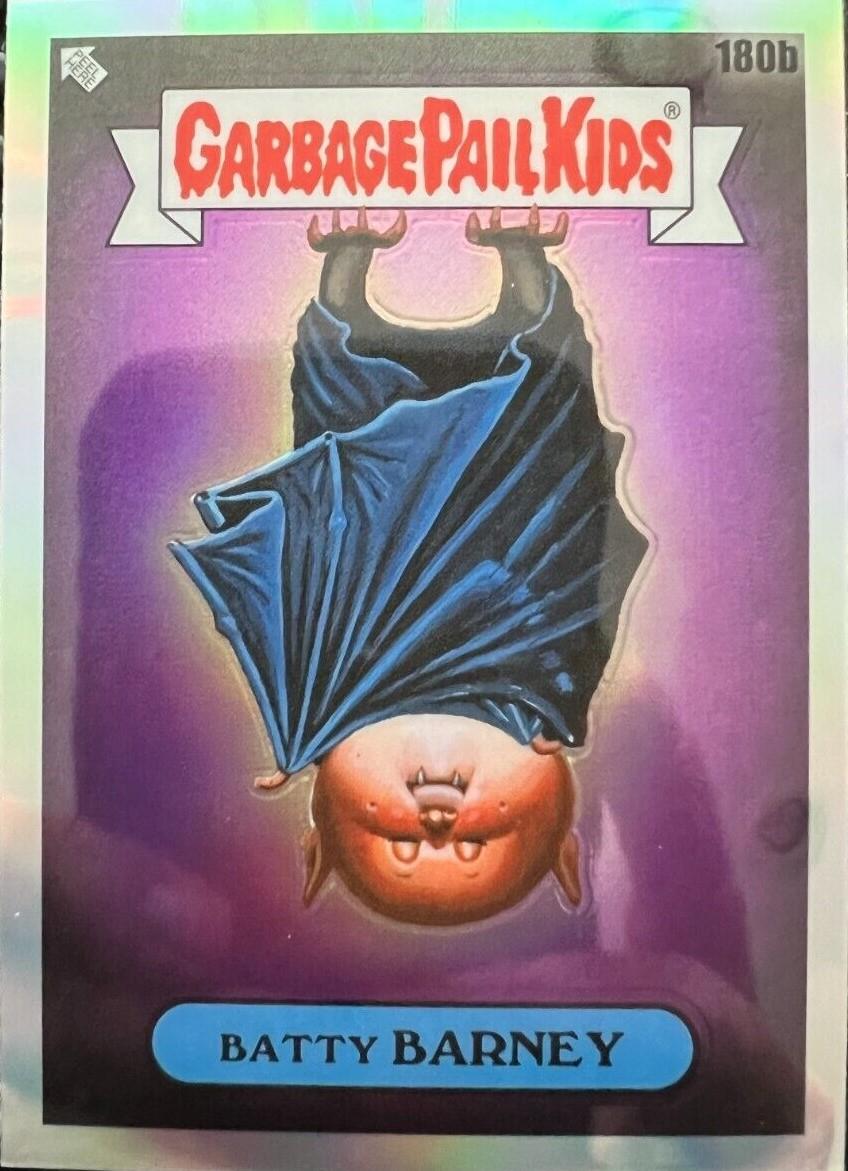 Batty BARNEY [Refractor] #180b 2022 Garbage Pail Kids Chrome