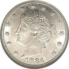 1884 [PROOF] Coins Liberty Head Nickel Prices