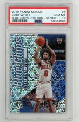 Coby White [Fast Break Silver] Basketball Cards 2019 Panini Mosaic Blue Chips Prices