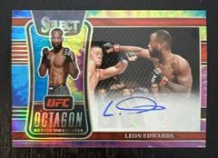 Leon Edwards [Tie Dye] Ufc Cards 2022 Panini Select UFC Octagon Action Signatures Prices