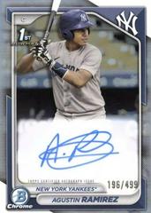 Agustin Ramirez [Refractor] #CPA-AR Baseball Cards 2024 Bowman Chrome Prospect Autograph Prices