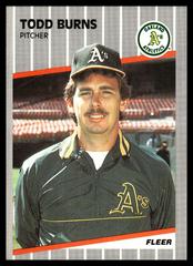 Todd Burns #3 | Todd Burns Baseball Cards 1989 Fleer