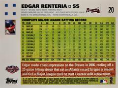 Rear | Edgar Renteria Baseball Cards 2007 Topps Opening Day