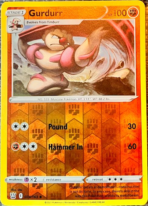 Gurdurr [Reverse Holo] #74 Pokemon Battle Styles