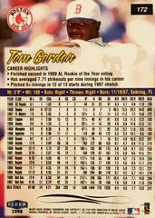 Rear | Tom Gordon Baseball Cards 1998 Ultra