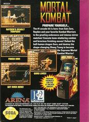 Mortal Kombat - Back | Mortal Kombat Sega Game Gear