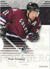 Peter Forsberg Hockey Cards 2003 SP Authentic Prices