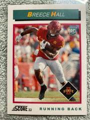 Breece Hall #TB5 Football Cards 2022 Panini Score 1992 Throwback Rookie Prices