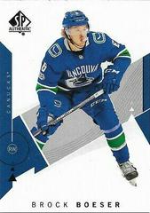 Brock Boeser #3 Hockey Cards 2018 SP Authentic Prices