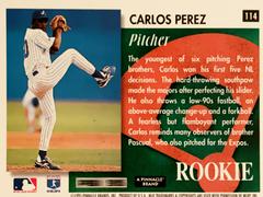 Rear | Carlos Perez Baseball Cards 1995 Summit