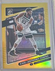 Karl Anthony Towns [Gold] #87 Basketball Cards 2021 Panini Donruss Optic Prices