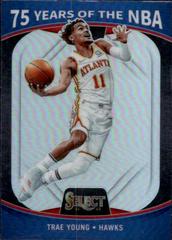 Trae Young Basketball Cards 2021 Panini Select 75 Years of the NBA Prices