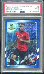 Jeremy Doku [Blue Wave] Soccer Cards 2020 Topps Chrome UEFA Champions League Prices