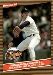 Roger Clemens [Highlights In White] Baseball Cards 1986 Donruss Highlights Prices