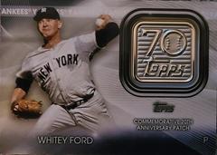 Whitey Ford Baseball Cards 2021 Topps 70th Anniversary Logo Patch Prices