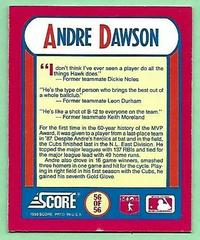 Andrew Dawson Baseball Cards 1990 Score Magic Motion Trivia Prices
